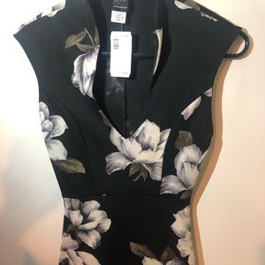 brand new size small black floral print dress